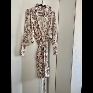 Linen Dress (Cream with Floral Print)